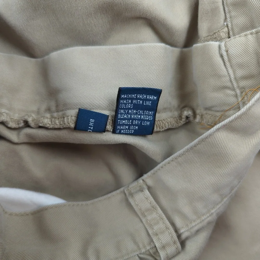 Polo Ralph Lauren Shorts Mens 42 Khaki Pleated Tyler‎ Preppy Casual